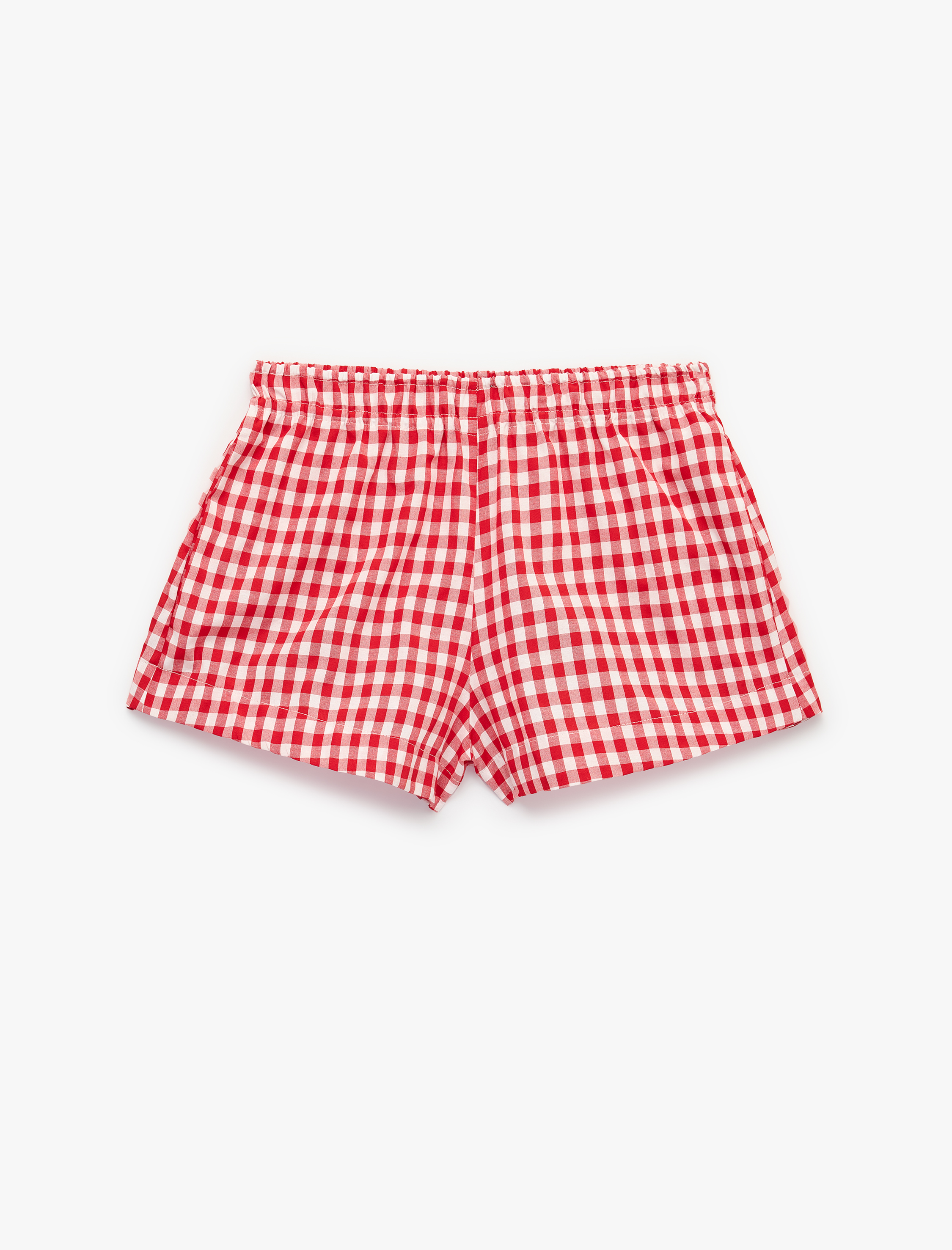   Beli Lastikli Rahat Kalıp Pötikareli Şort Pijama Altı
