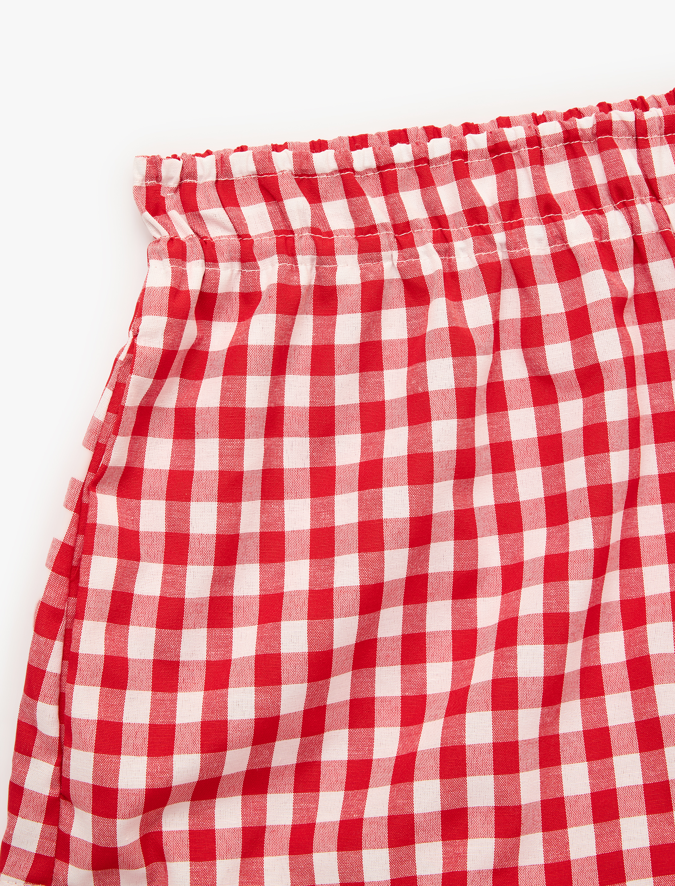   Beli Lastikli Rahat Kalıp Pötikareli Şort Pijama Altı