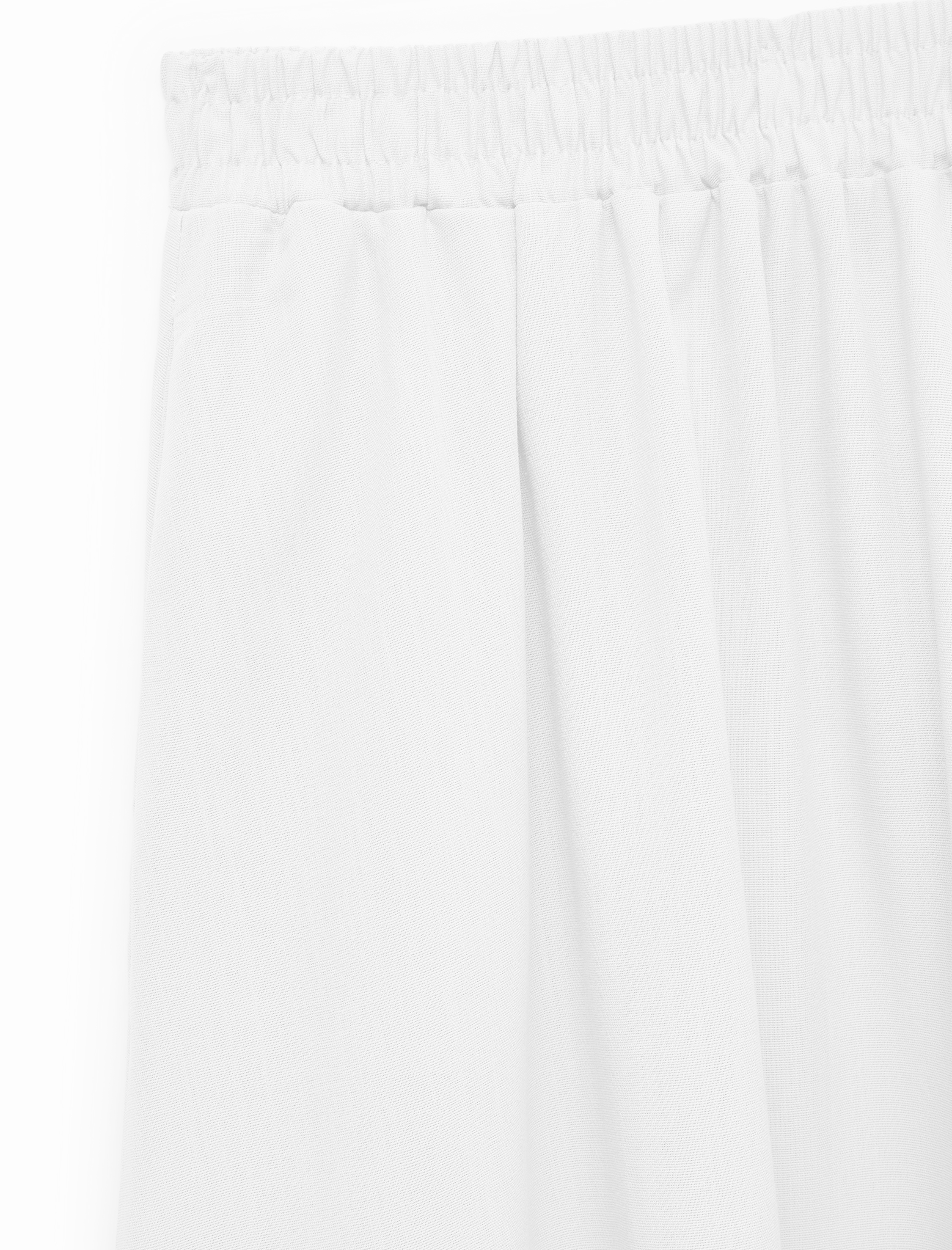   Keten Görünümlü Beli Lastikli Loose Fit Kloş Etek