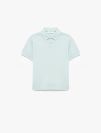 Pamuklu Kısa Kollu Basic Polo Yaka Tişört