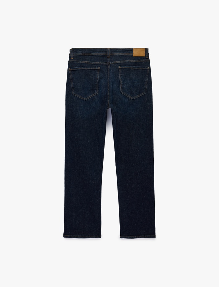  Normal Bel Pamuklu Straight Fit Jean Pantolon - Mark Jean