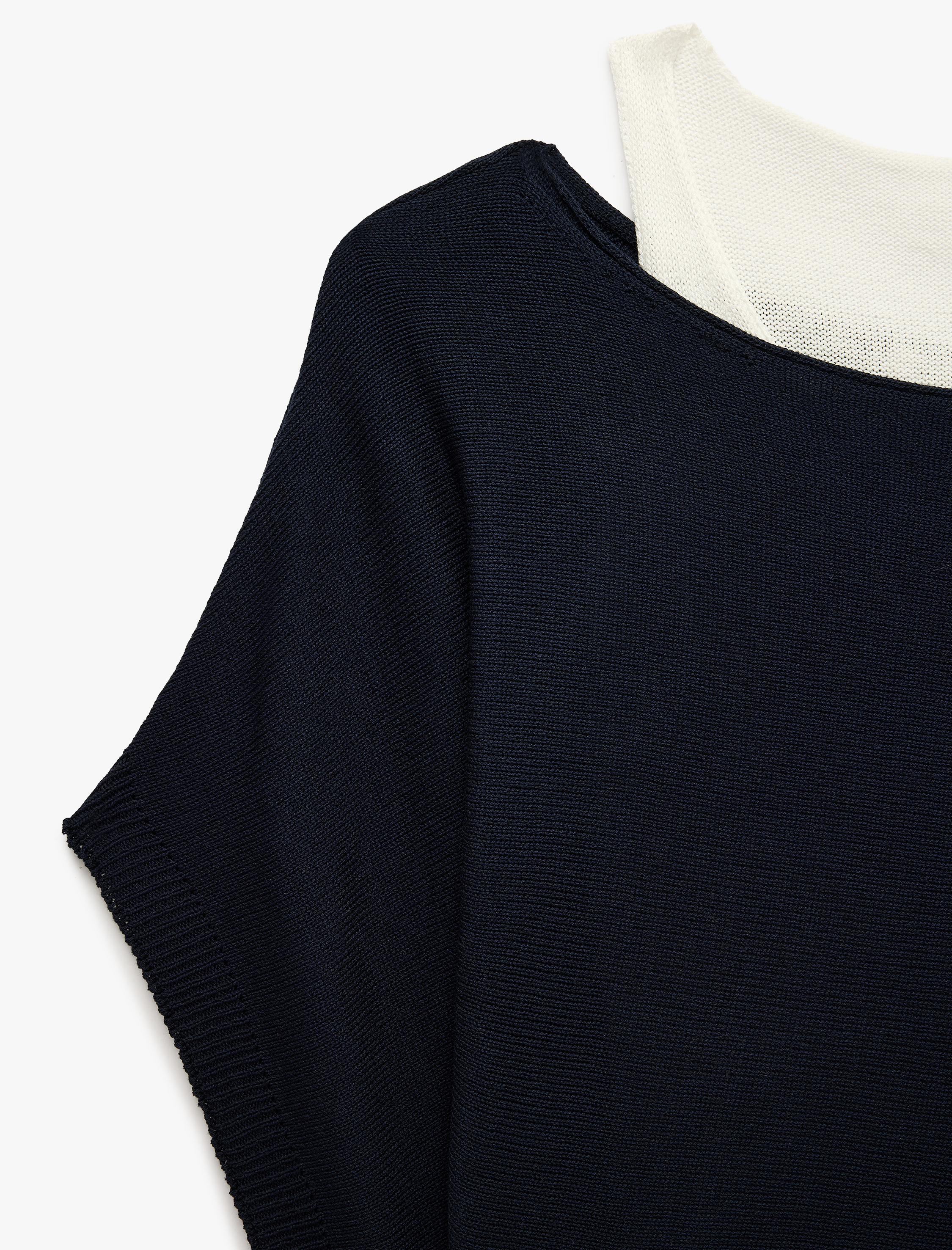   Slim Fit Kayık Yaka Uzun Kollu İkili Triko Kazak