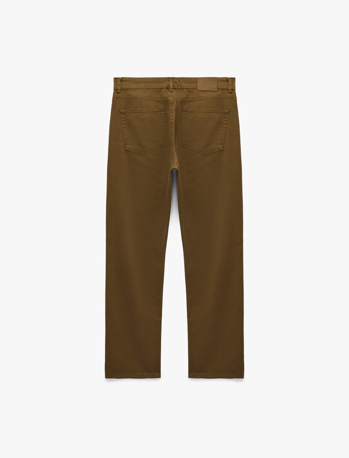  Normal Bel Pamuklu Cepli Straight Fit Jean Pantolon - Mark Jean