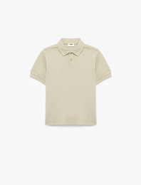 Pamuklu Kısa Kollu Basic Polo Yaka Tişört