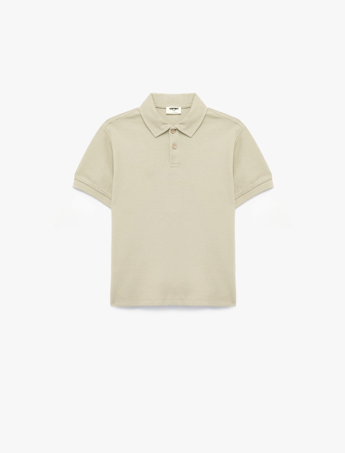 Erkek Çocuk Pamuklu Kısa Kollu Basic Polo Yaka Tişört