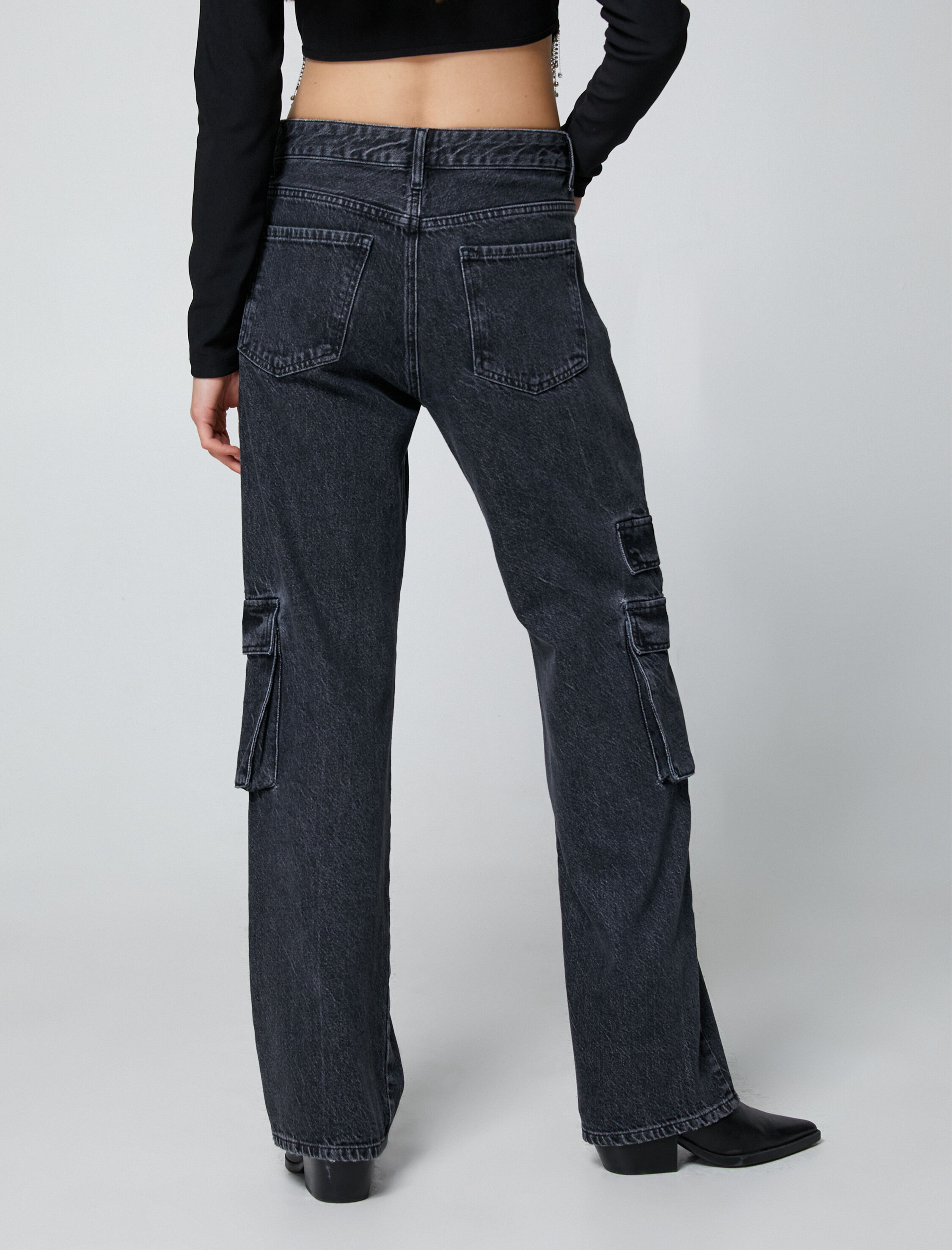   Kot Kargo Pantolon Düz Paça - Eve Jeans