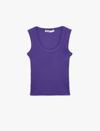 Pamuklu U Yaka Slim Fit Atlet