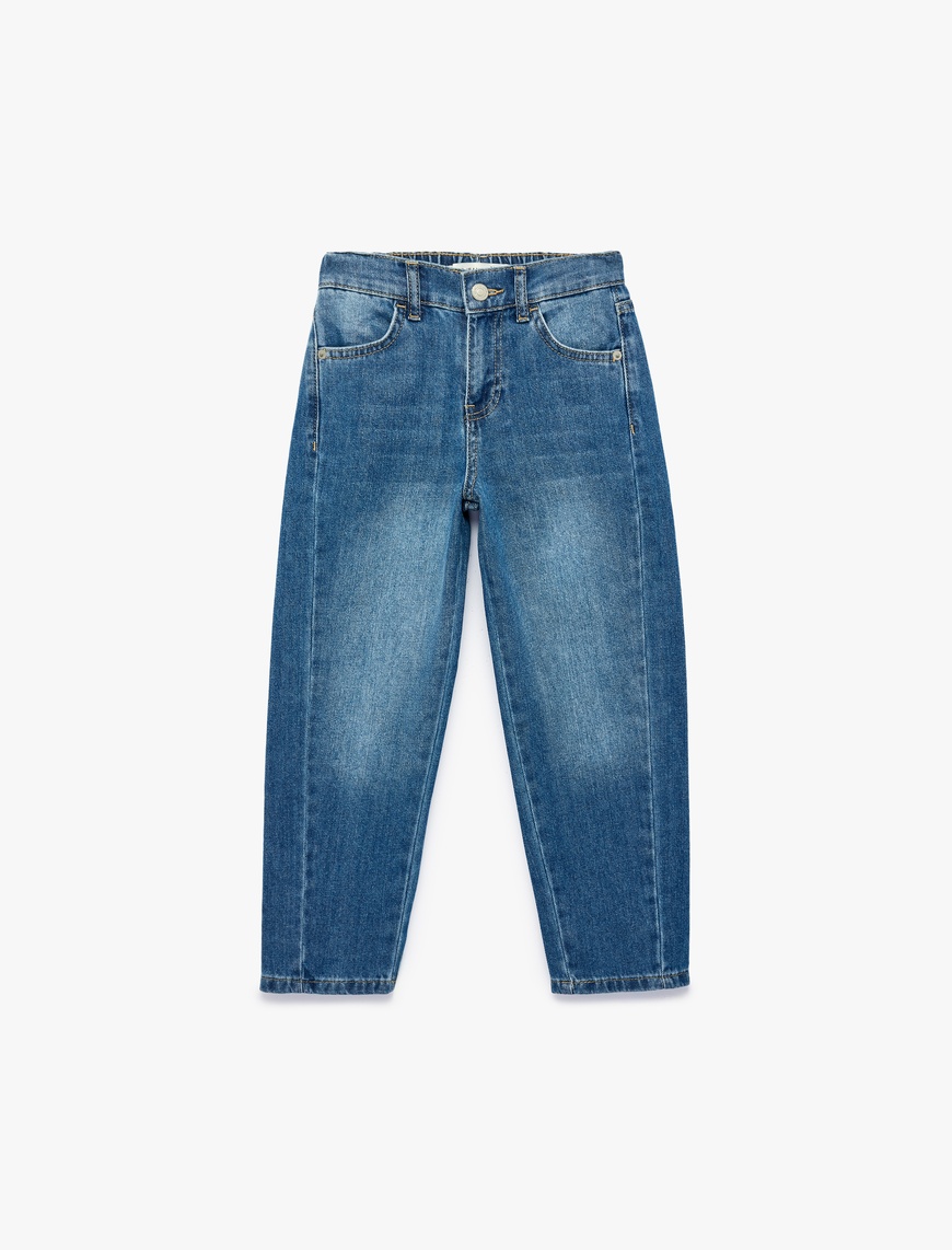 Koton Pamuklu Cep Detaylı Rahat Kesim Denim Pantolon