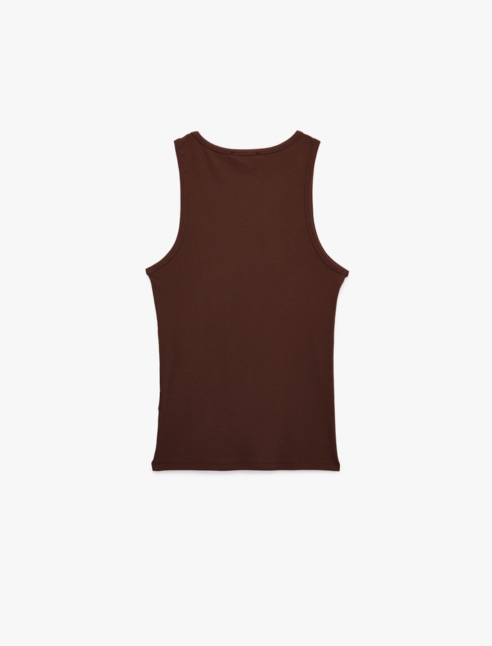  Kolsuz Pamuklu Bisiklet Yaka Slim Fit Atlet