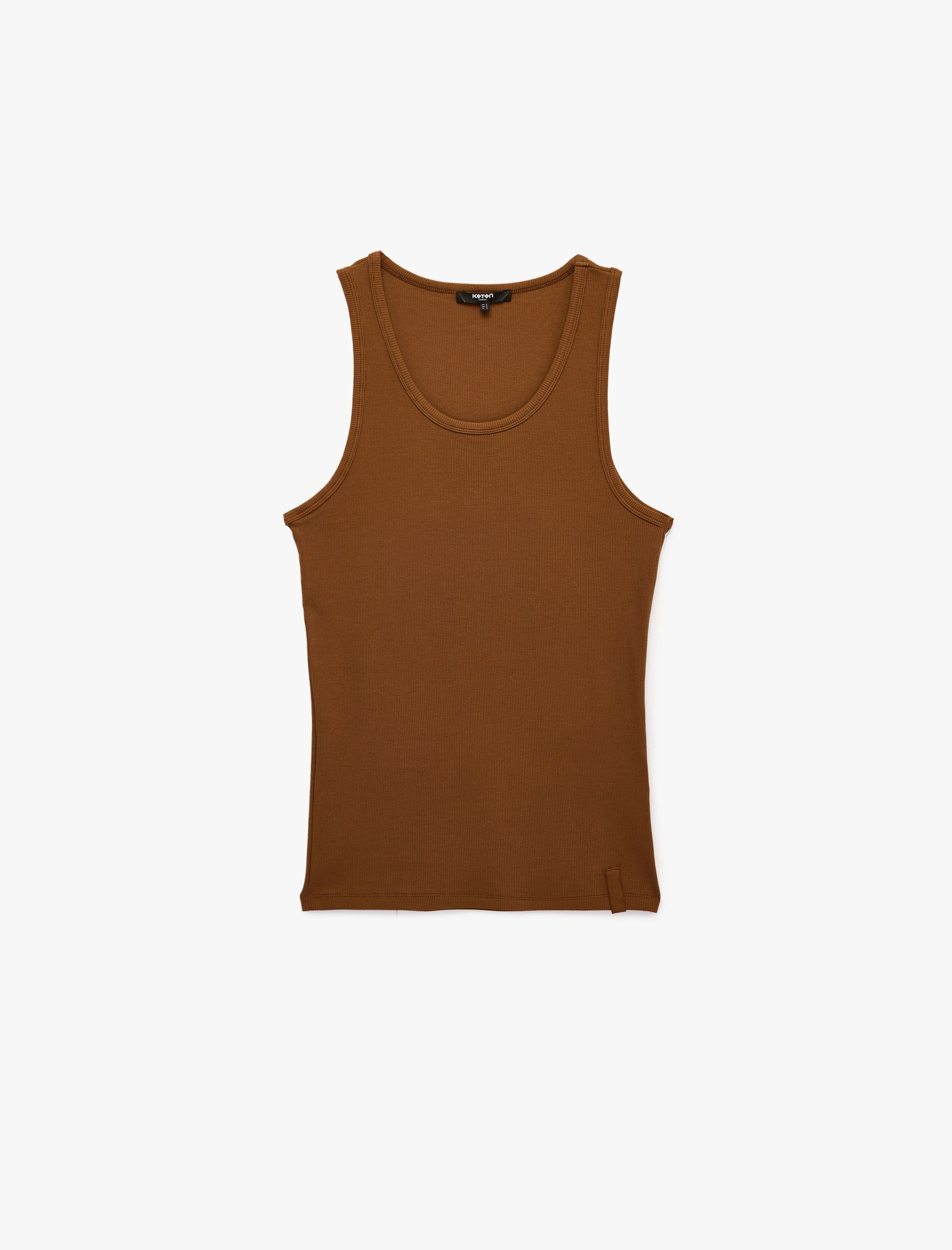   Kolsuz Pamuklu Bisiklet Yaka Slim Fit Atlet