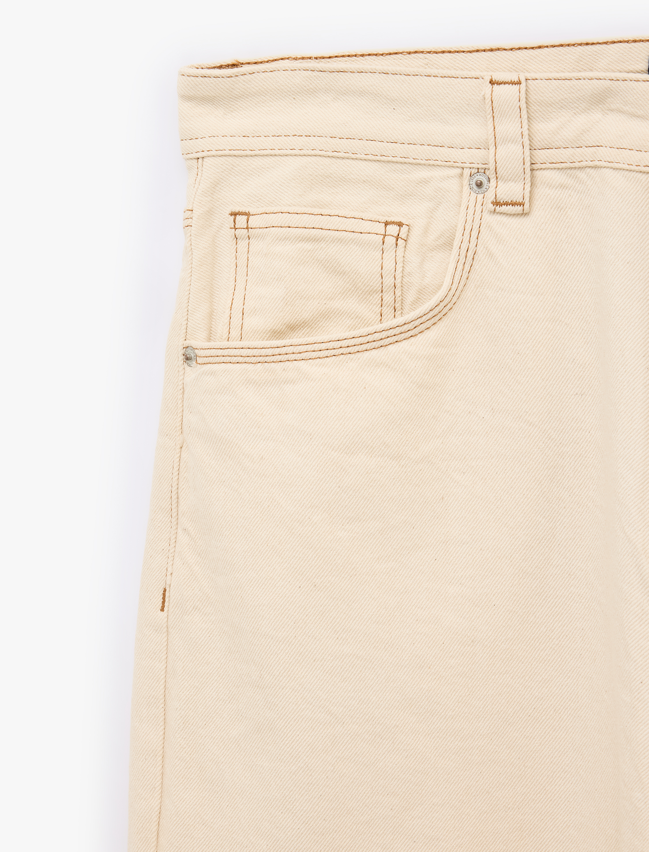   Normal Bel Pamuklu Cepli Rahat Kalıp Barrel Fit Jean Pantolon