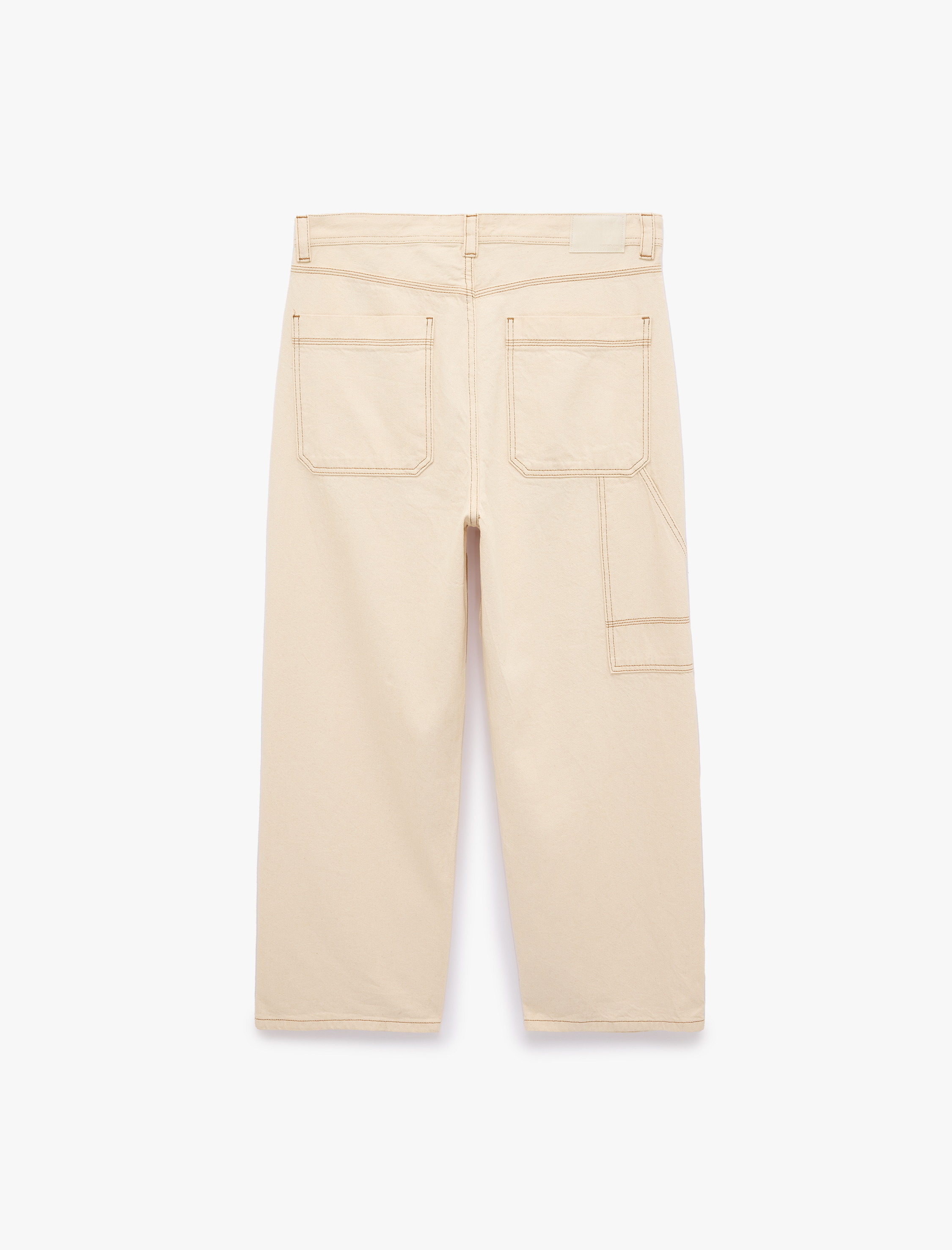   Normal Bel Pamuklu Cepli Rahat Kalıp Barrel Fit Jean Pantolon