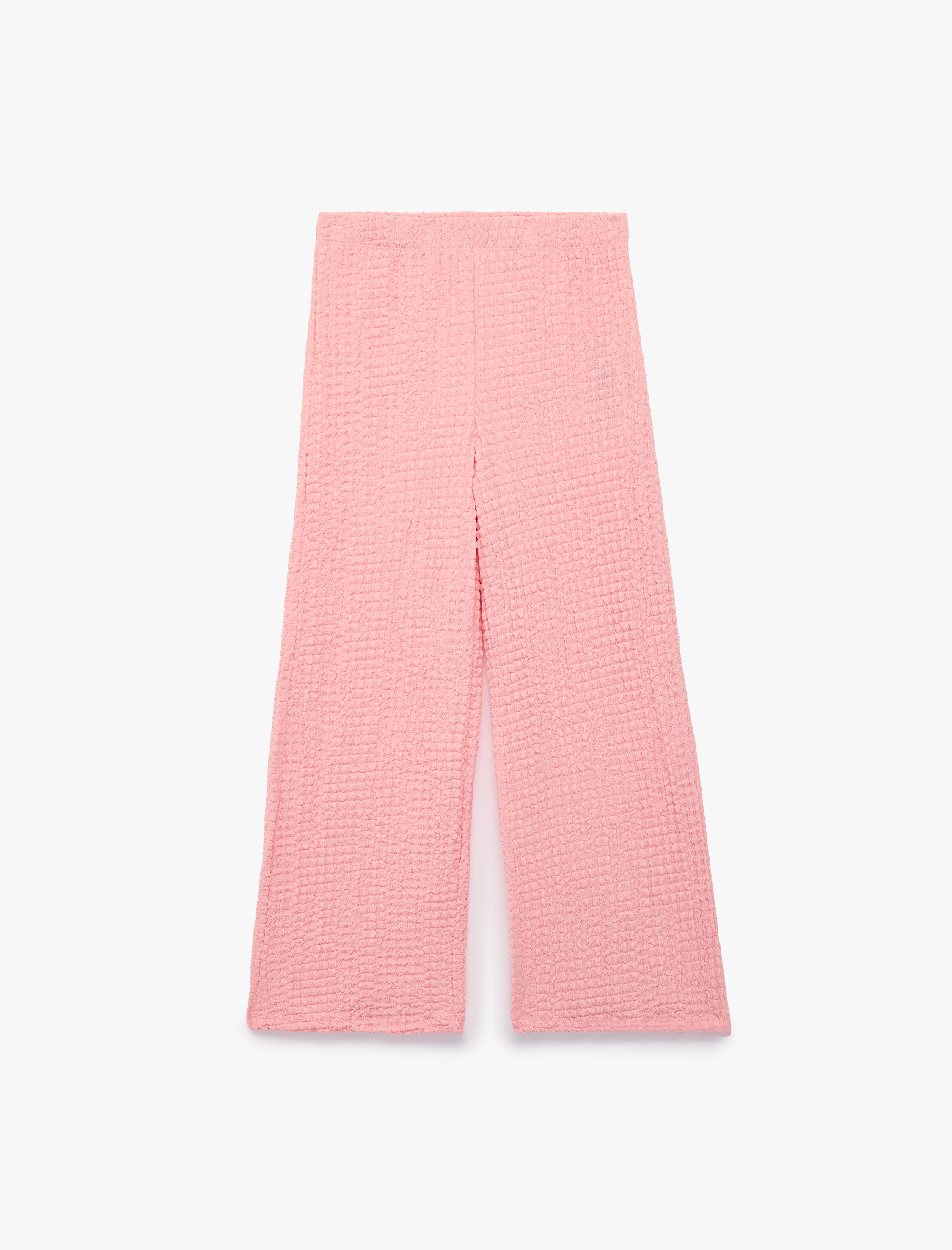  Kız Çocuk Bürümcük Kumaş Geniş Paça Pantolon