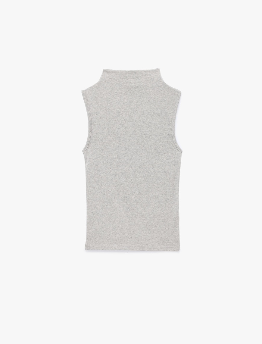 Koton Kadın Modal Karışımlı Slim Fit Dik Yaka Kolsuz Atlet