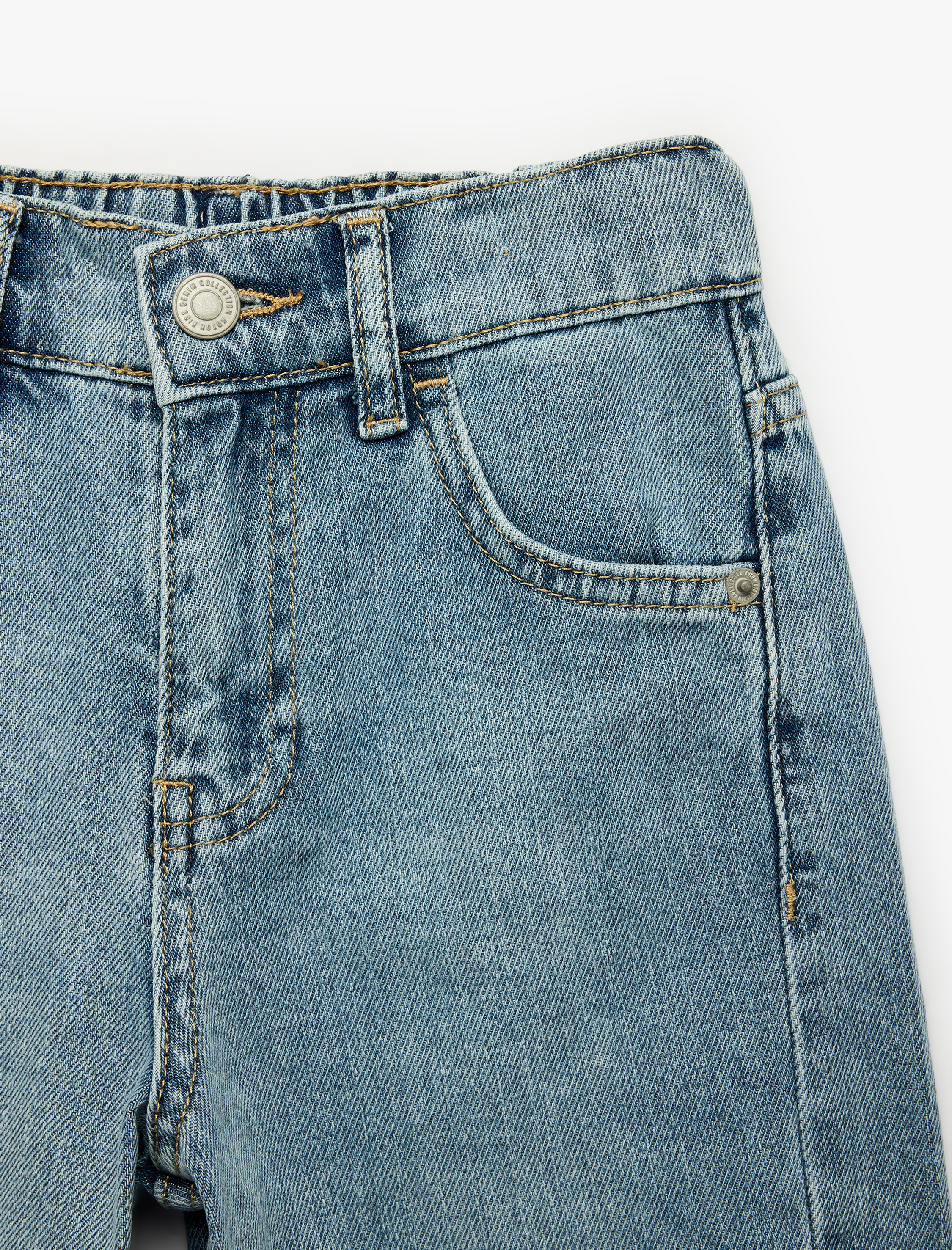  Erkek Çocuk Pamuklu Cep Detaylı Rahat Kesim Denim Pantolon