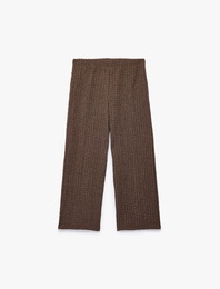 Bürümcük Kumaş Geniş Paça Pantolon