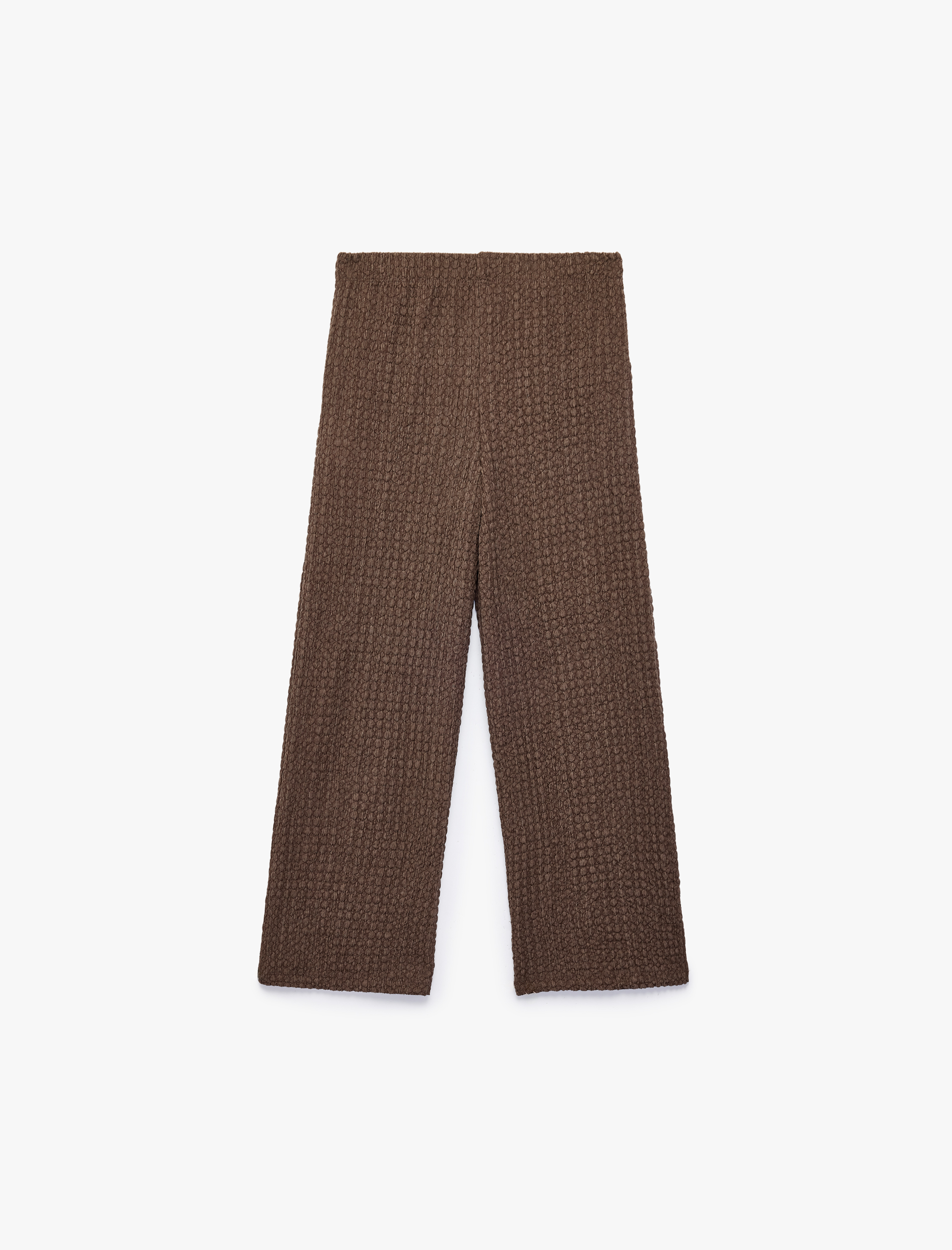  Kız Çocuk Bürümcük Kumaş Geniş Paça Pantolon