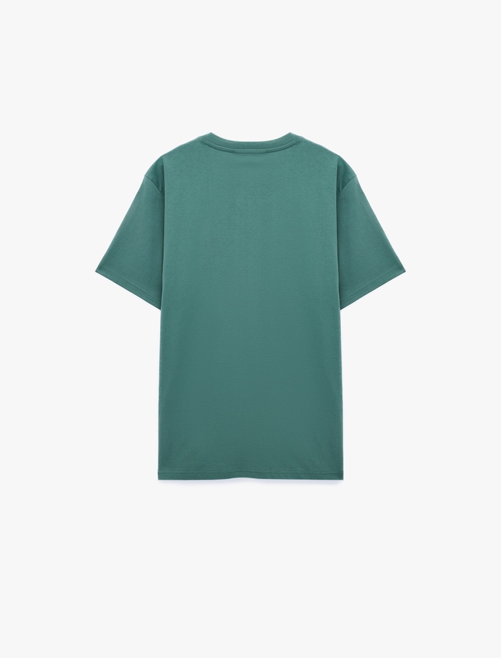  Regular Fit Pamuklu Bisiklet Yaka Kısa Kollu Basic Tişört