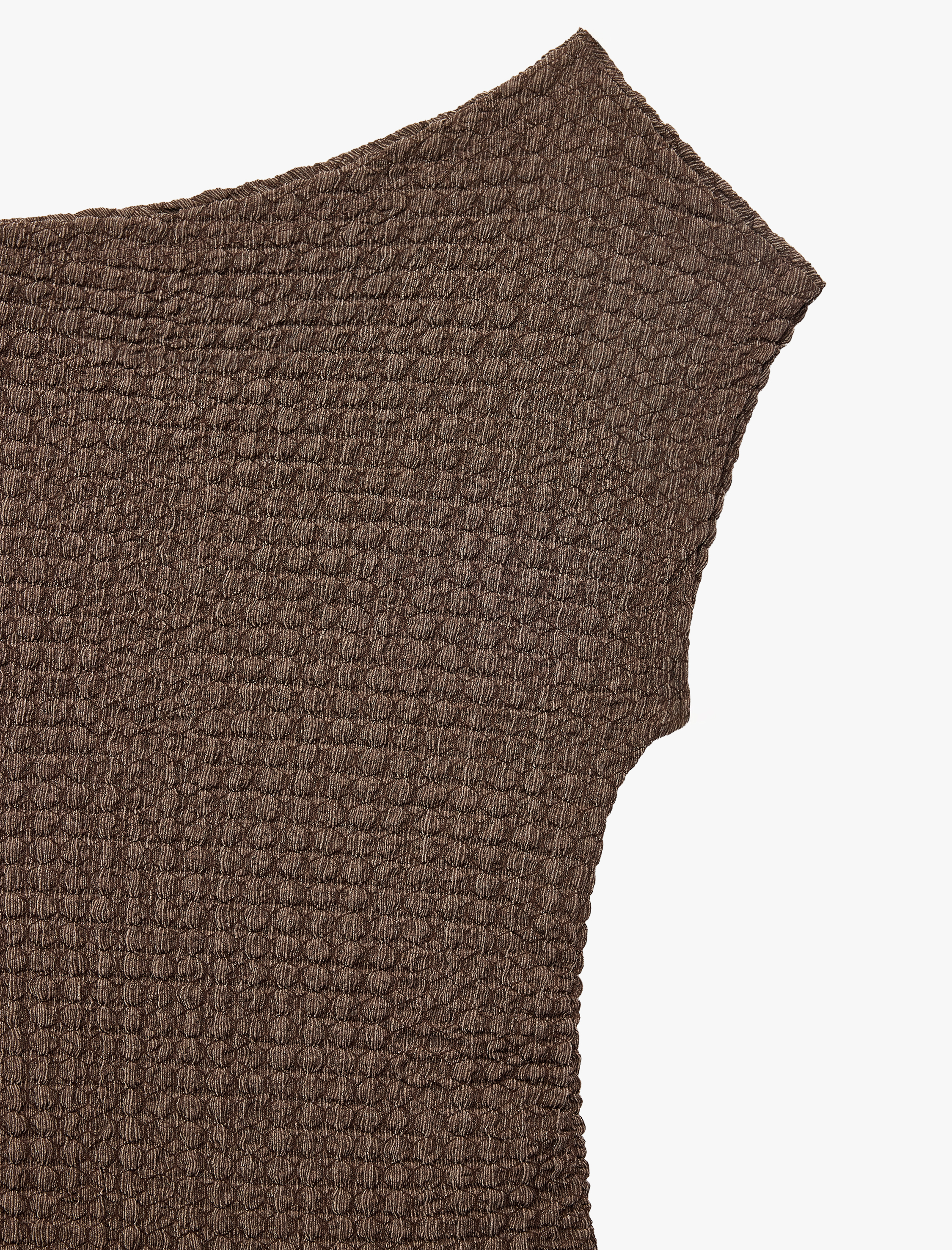  Kız Çocuk Asimetrik Yaka Büzgü Detaylı Slim Fit Kolsuz Bluz