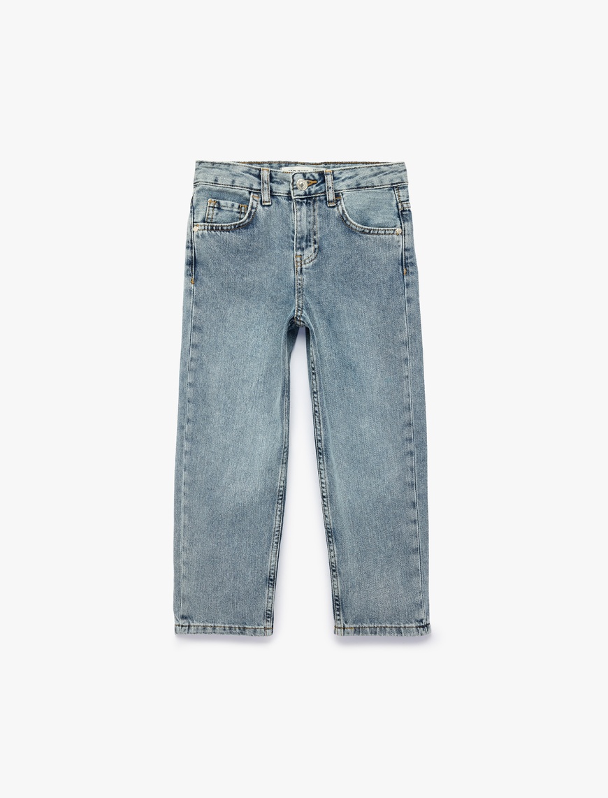 Koton Pamuklu Cepli Loose Fit Denim Pantolon