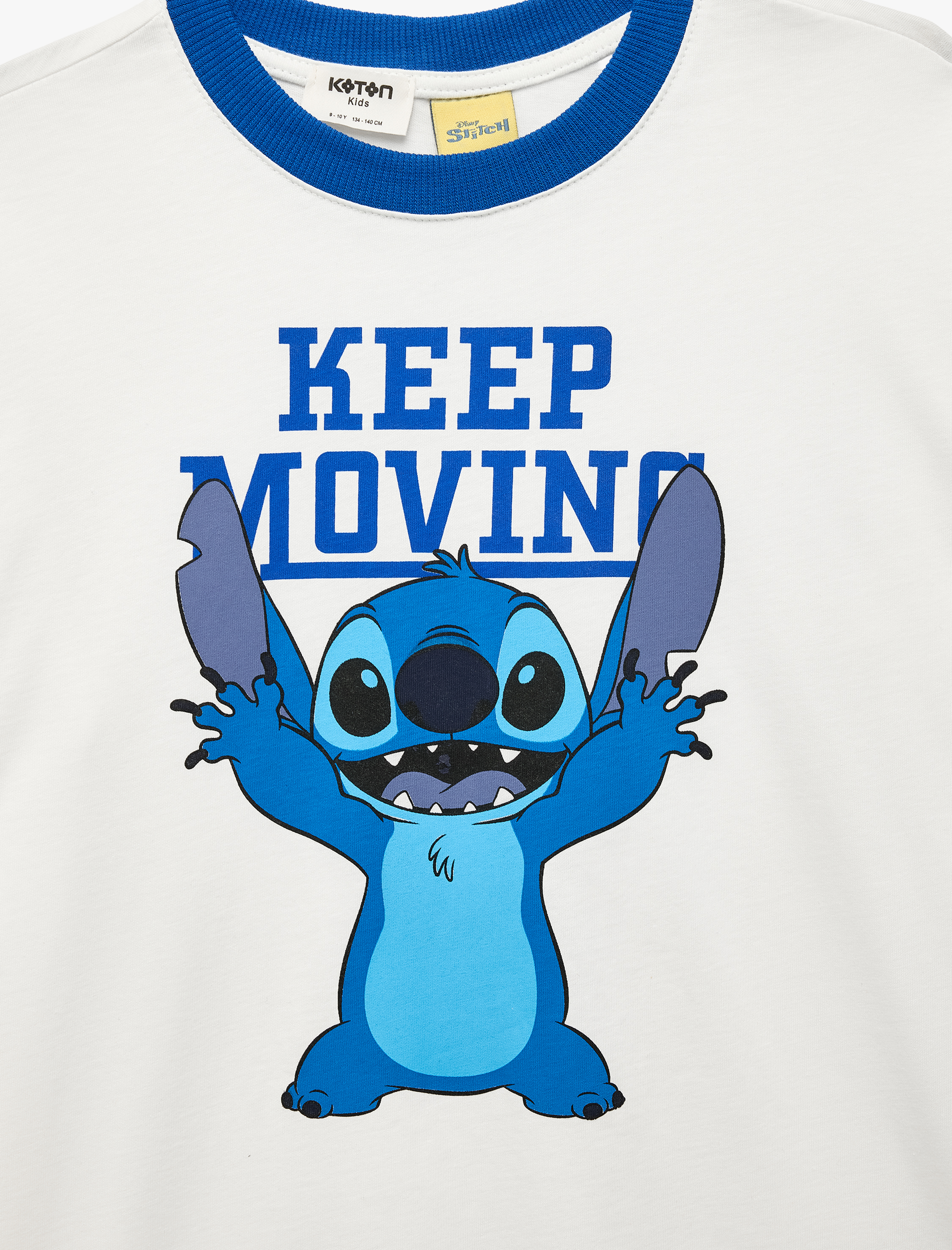  Erkek Çocuk Stitch Baskılı Kısa Kollu Bisiklet Yaka Pamuklu Lisanslı Tişört