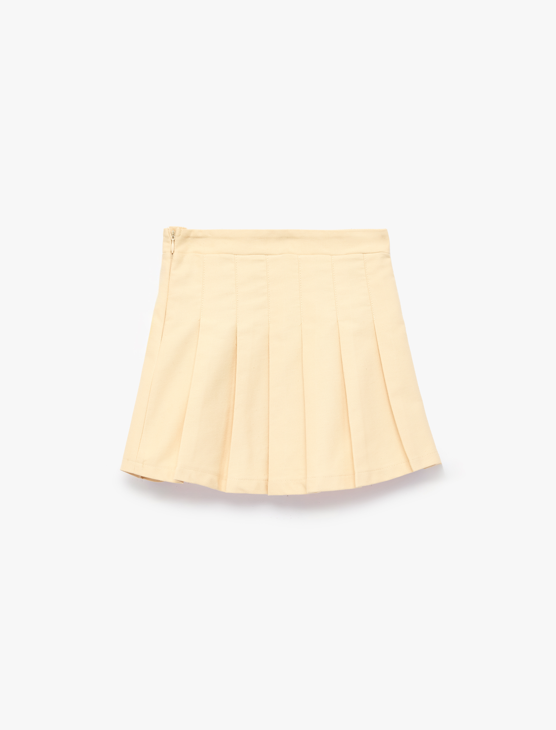  Kız Çocuk Pamuklu Gabardin Kumaş Basic Pileli Etek