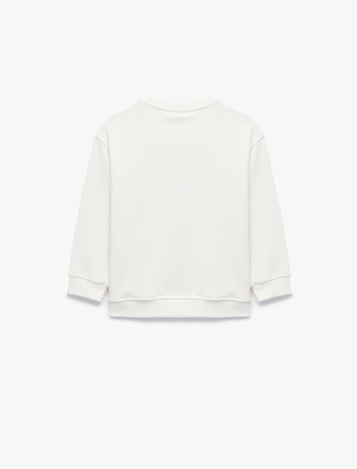 Erkek Çocuk Baskılı Uzun Kollu Bisiklet Yaka Oversize Sweatshirt