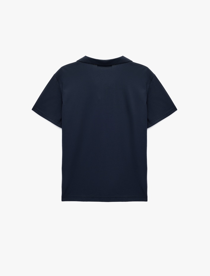  Pamuklu Kısa Kollu Regular Fit Basic Polo Yaka Tişört