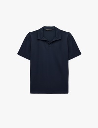Pamuklu Kısa Kollu Regular Fit Basic Polo Yaka Tişört