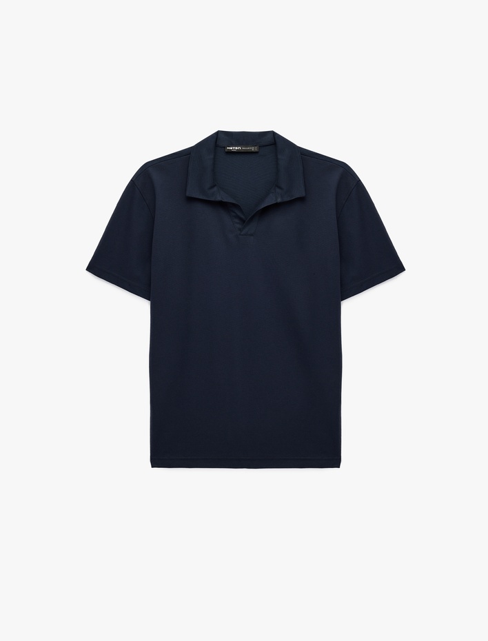  Pamuklu Kısa Kollu Regular Fit Basic Polo Yaka Tişört