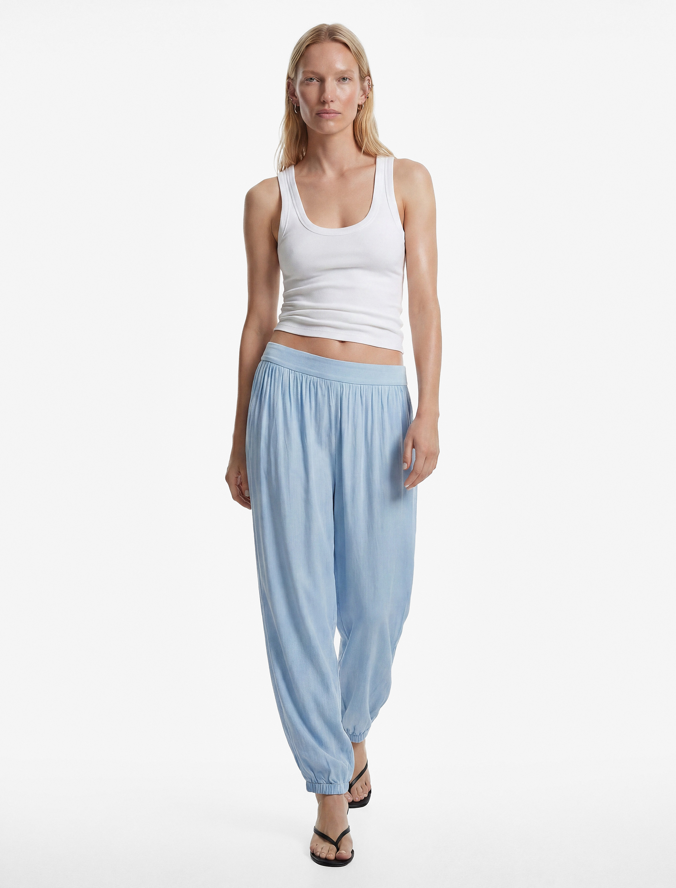  Standart Bel Saten Harem Pantolon