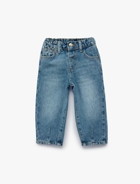 Pamuklu Loose Fit Balon Form Denim Pantolon