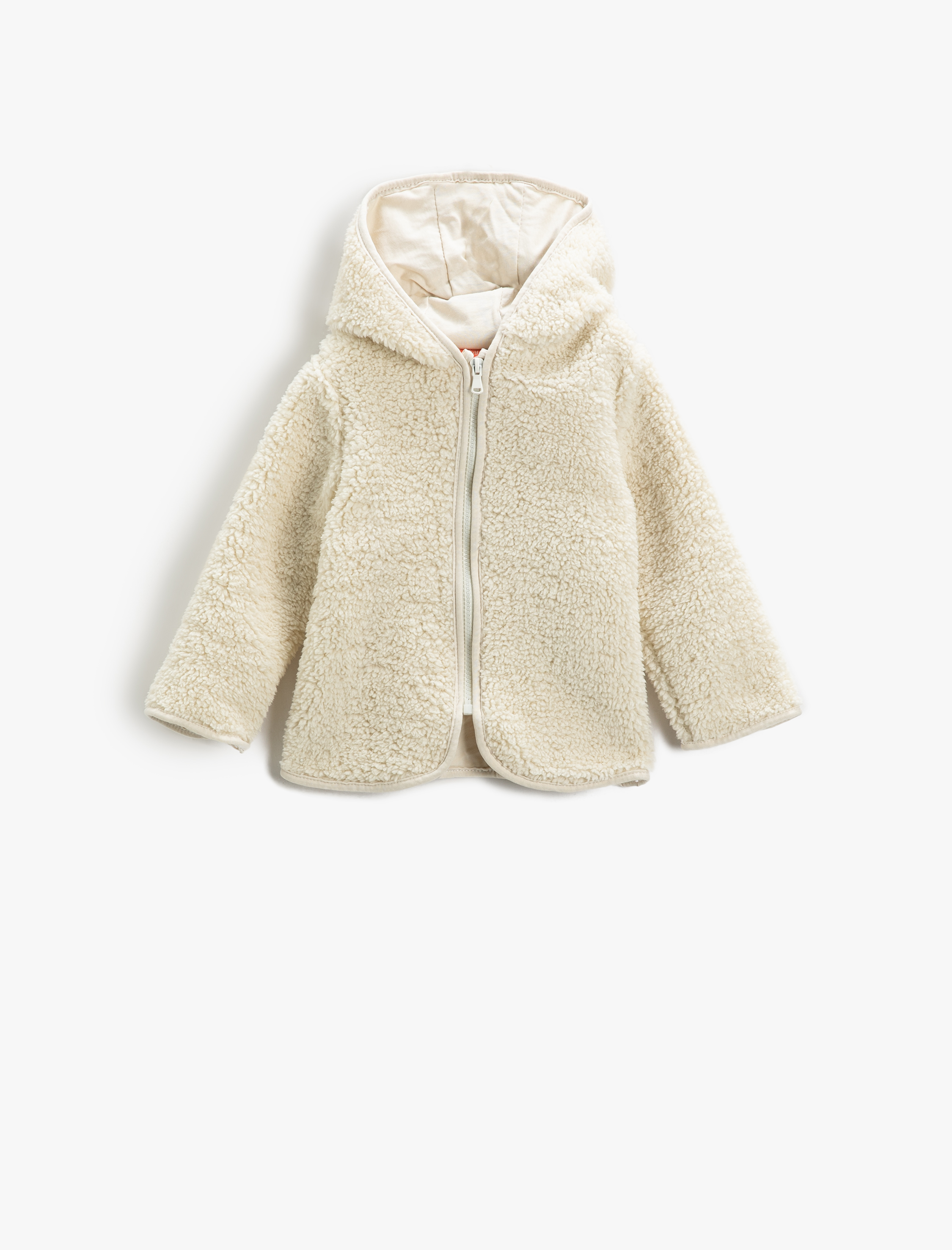  Erkek Bebek Peluş Mont Kapüşonlu Fermuarlı