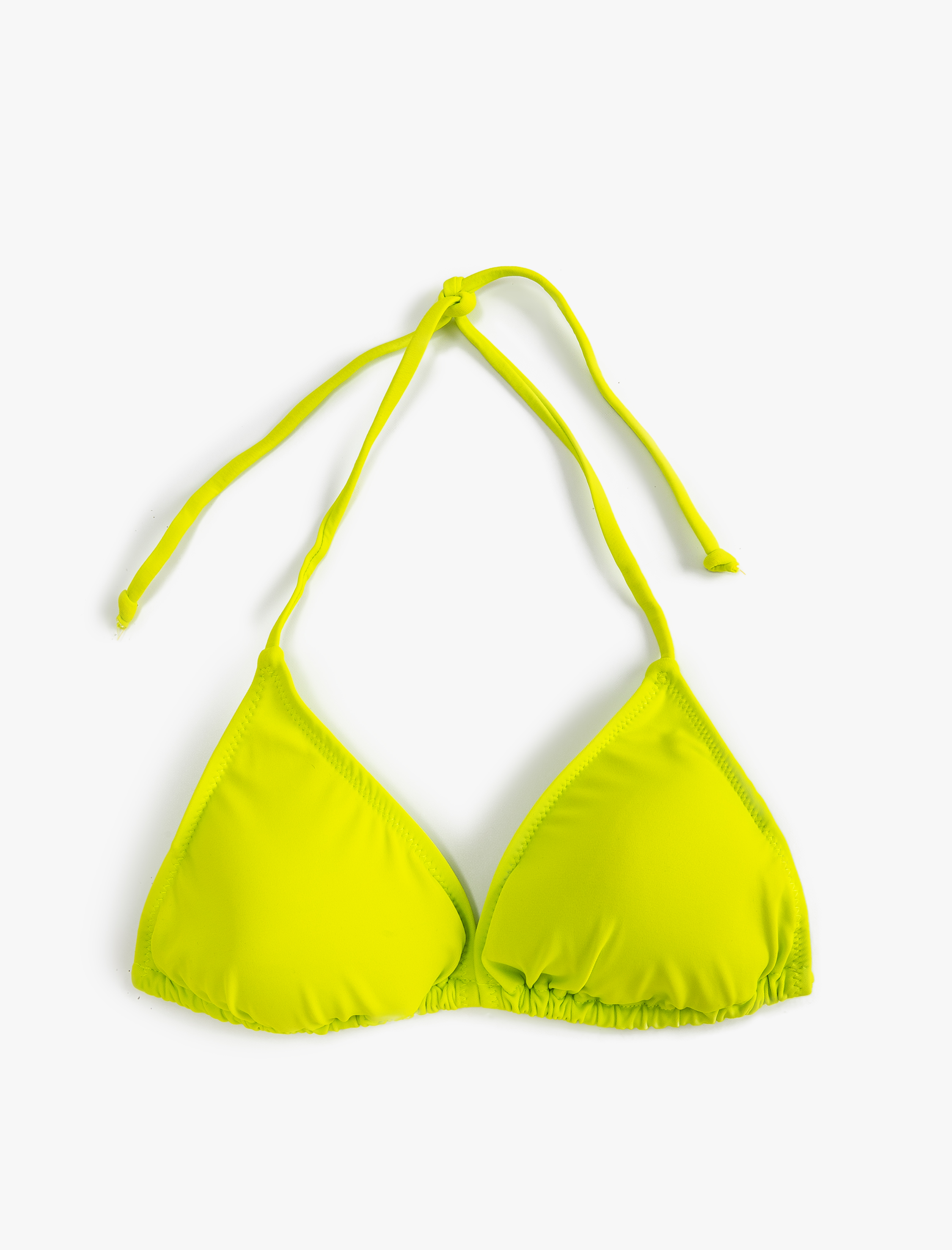   Üçgen Bikini Üstü Boyundan Bağlamalı Kaplı