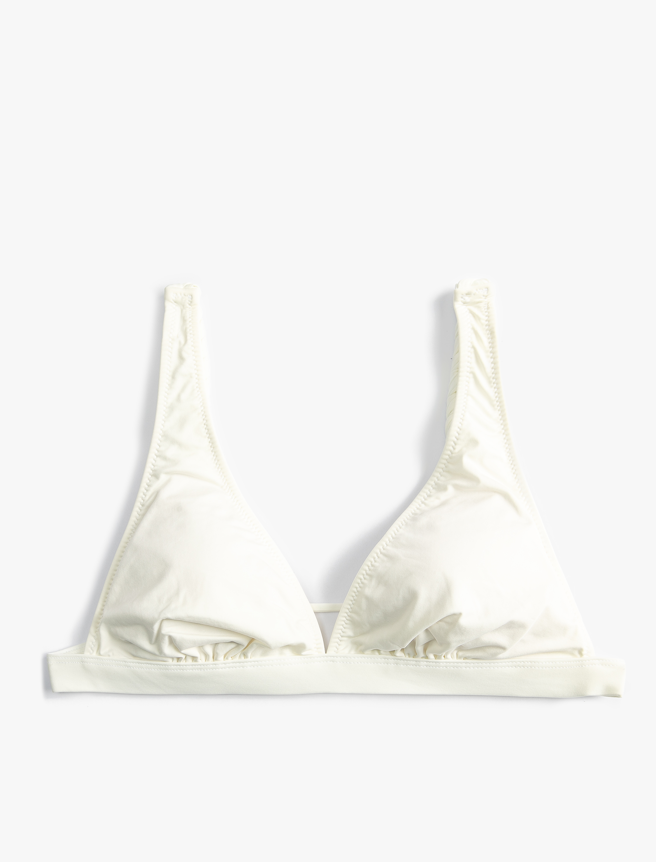   Bralet Bikini Üstü V Yaka Kalın Askılı Kaplı