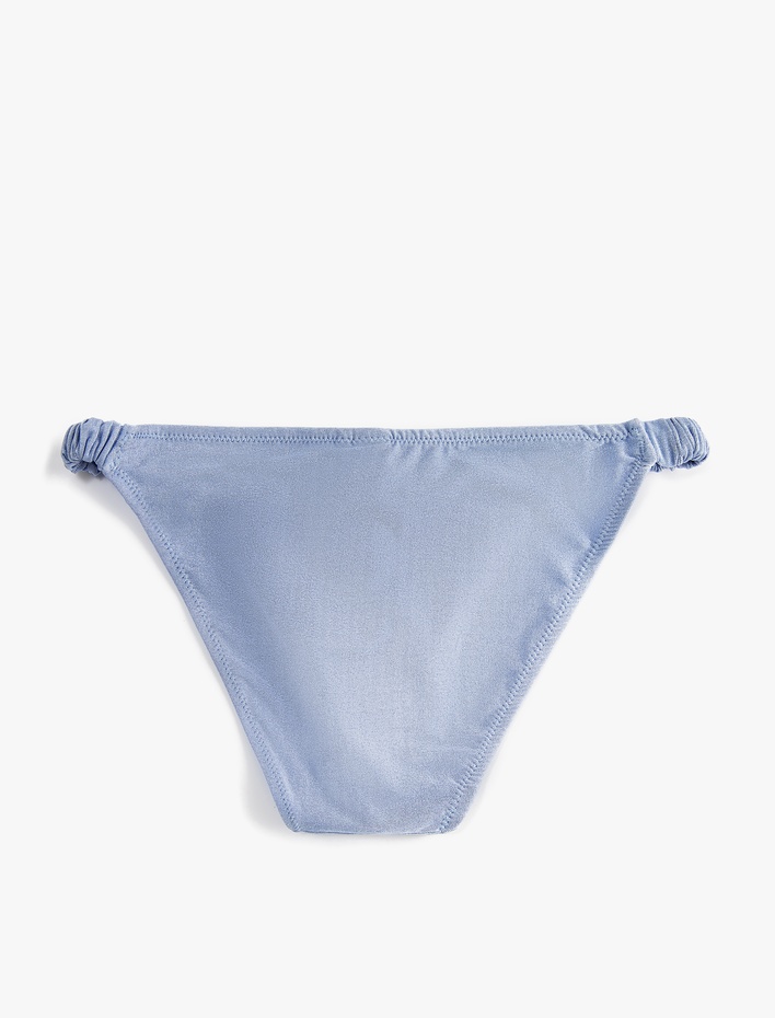  Bikini Altı Normal Bel Simli Büzgü Lastik Detaylı