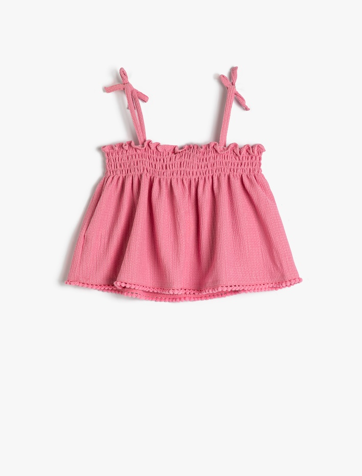 Kız Bebek Askılı Üst Gipe Detaylı Dokulu