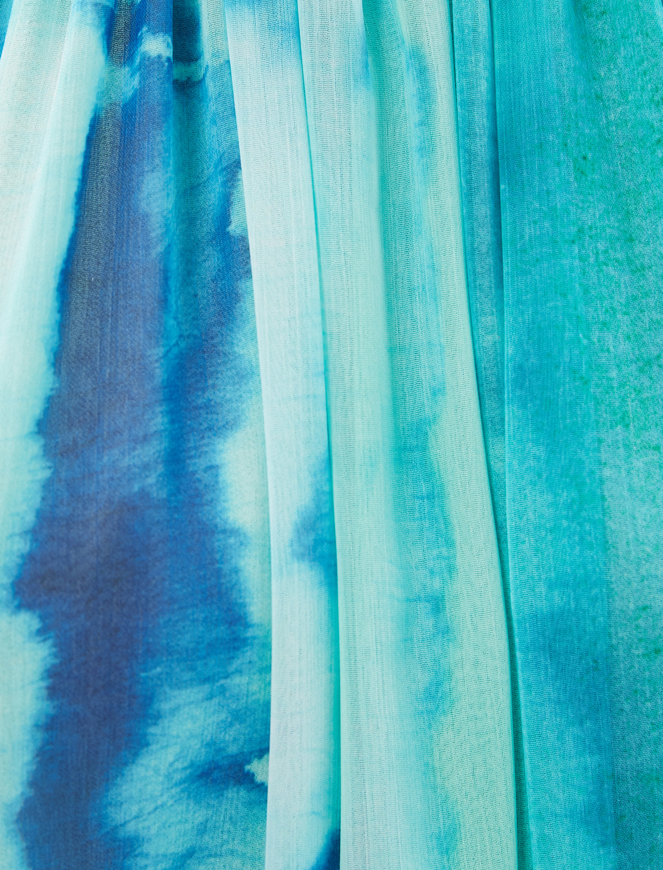   Koton X Selected by Şahika Ercümen - Halter Yaka Batik Desenli Midi Elbise
