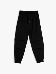 Basic Jogger Eşofman Altı Beli Bağlamalı Cepli Kat Detaylı