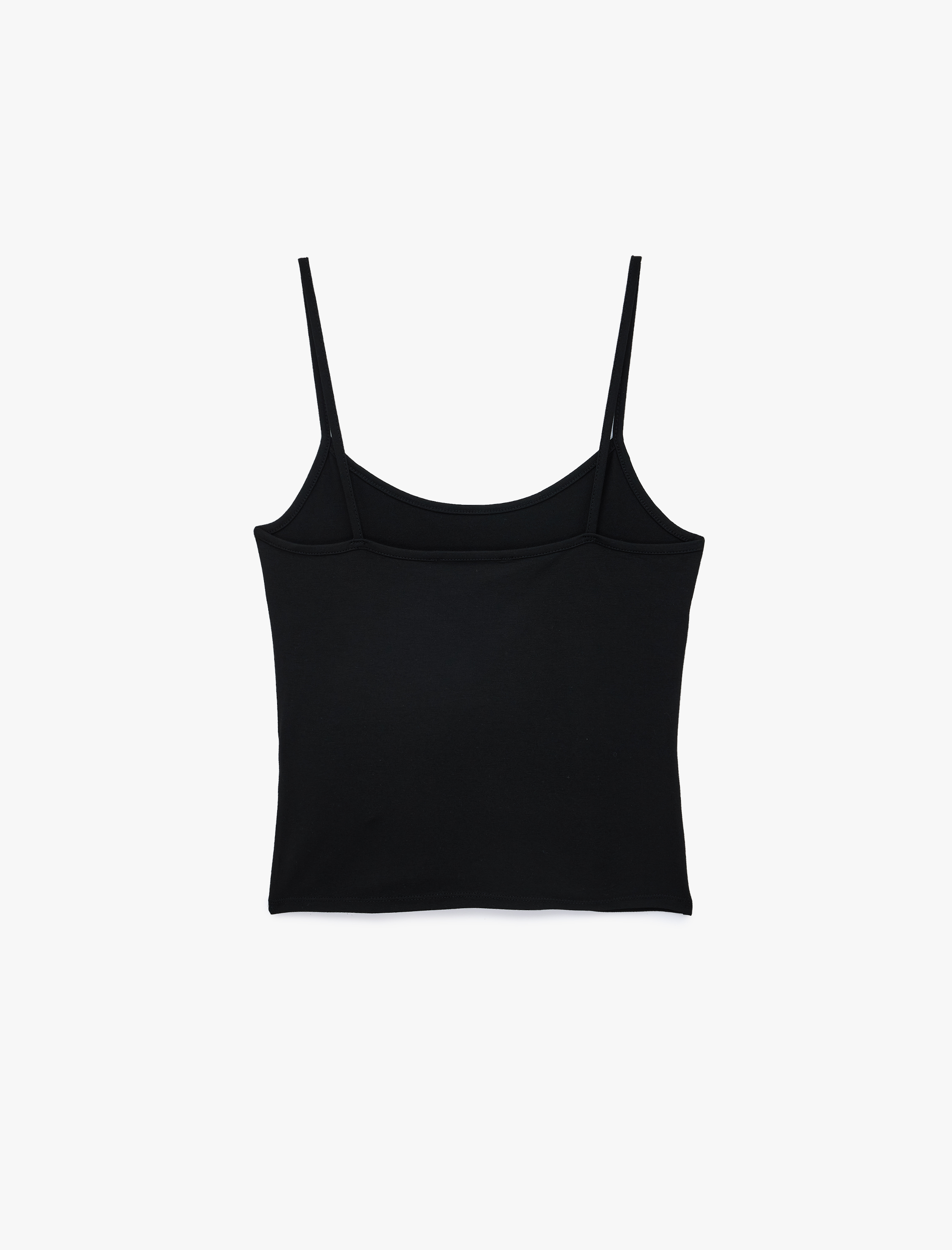   Viskon Kumaş Slim Fit 2'li Askılı Tişört Seti