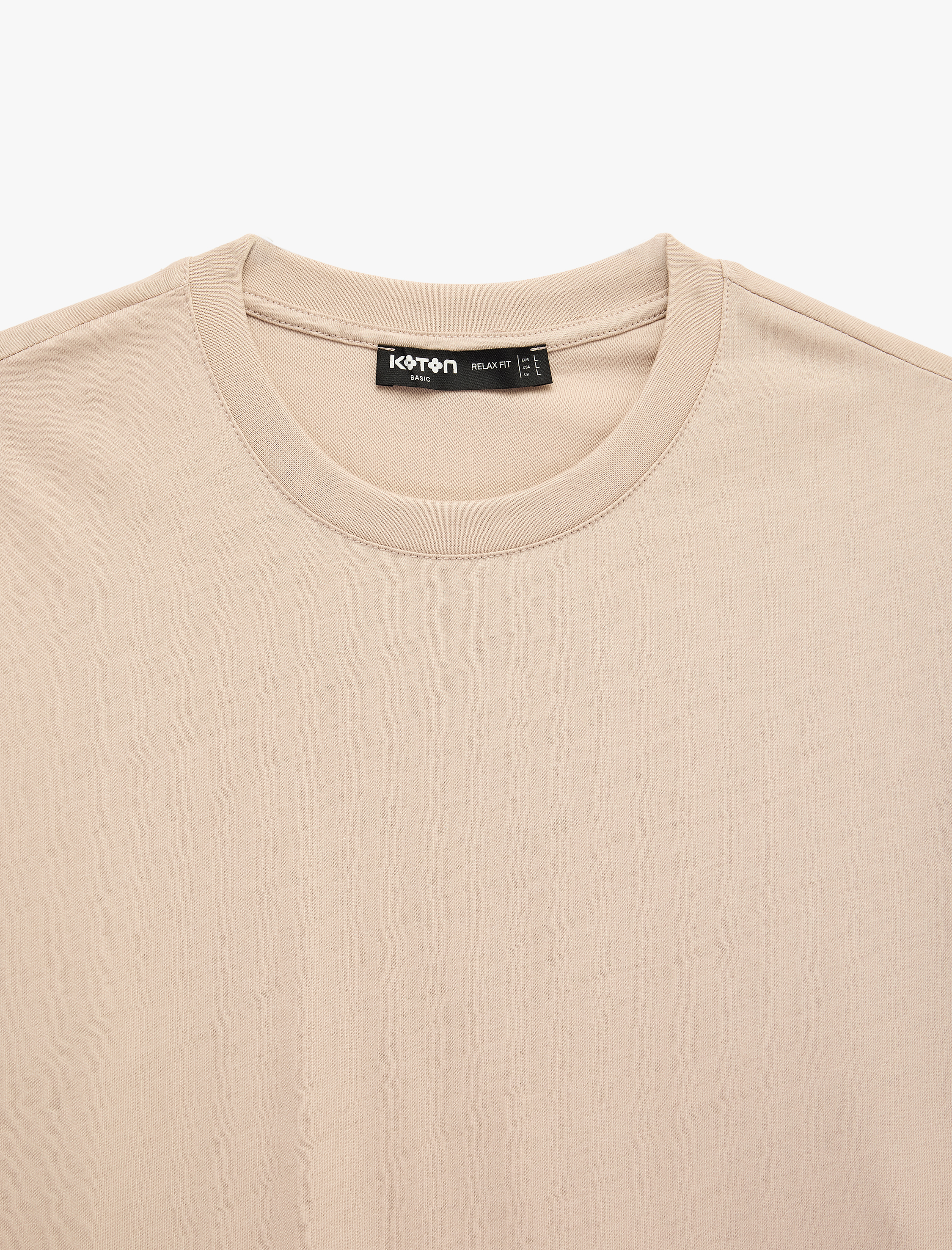   Pamuklu Bisiklet Yaka Kısa Kollu Basic Oversize Tişört