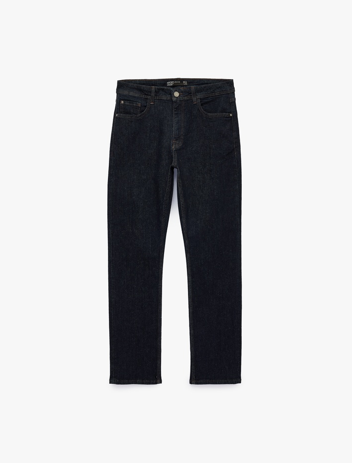  Normal Bel Pamuklu Straight Fit Jean Pantolon - Mark Jean