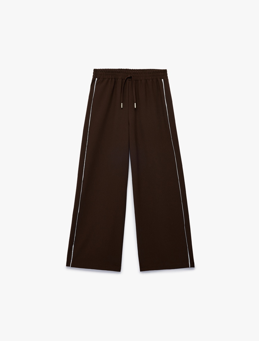 Koton Beli Bağcıklı Biyeli Geniş Paça Pantolon