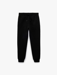 Beli Lastikli Cepli Basic Jogger Eşofman Altı