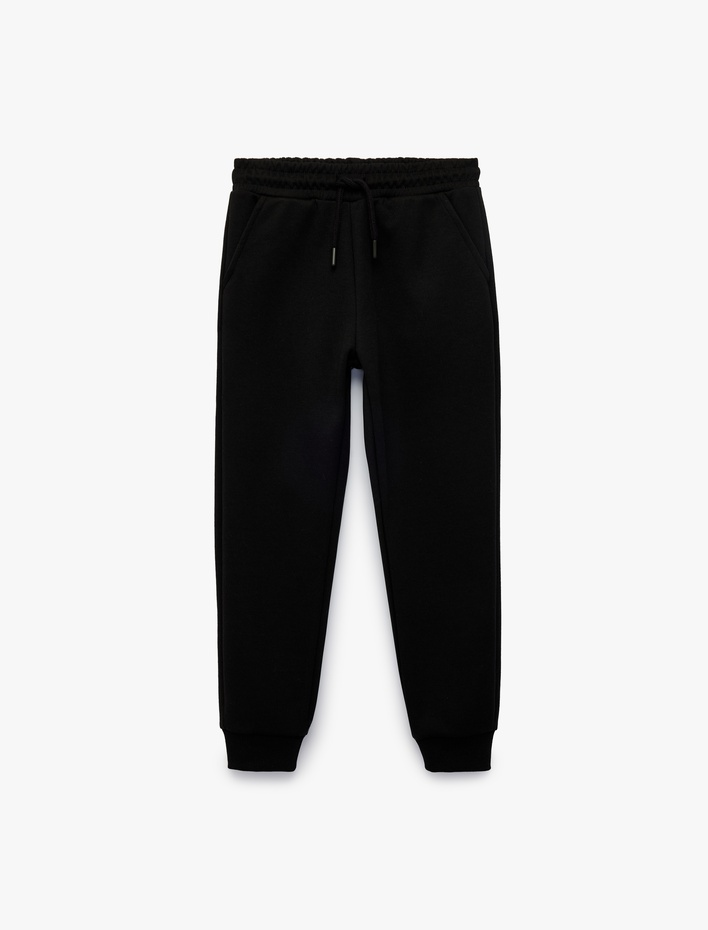 Erkek Çocuk Beli Lastikli Cepli Basic Jogger Eşofman Altı