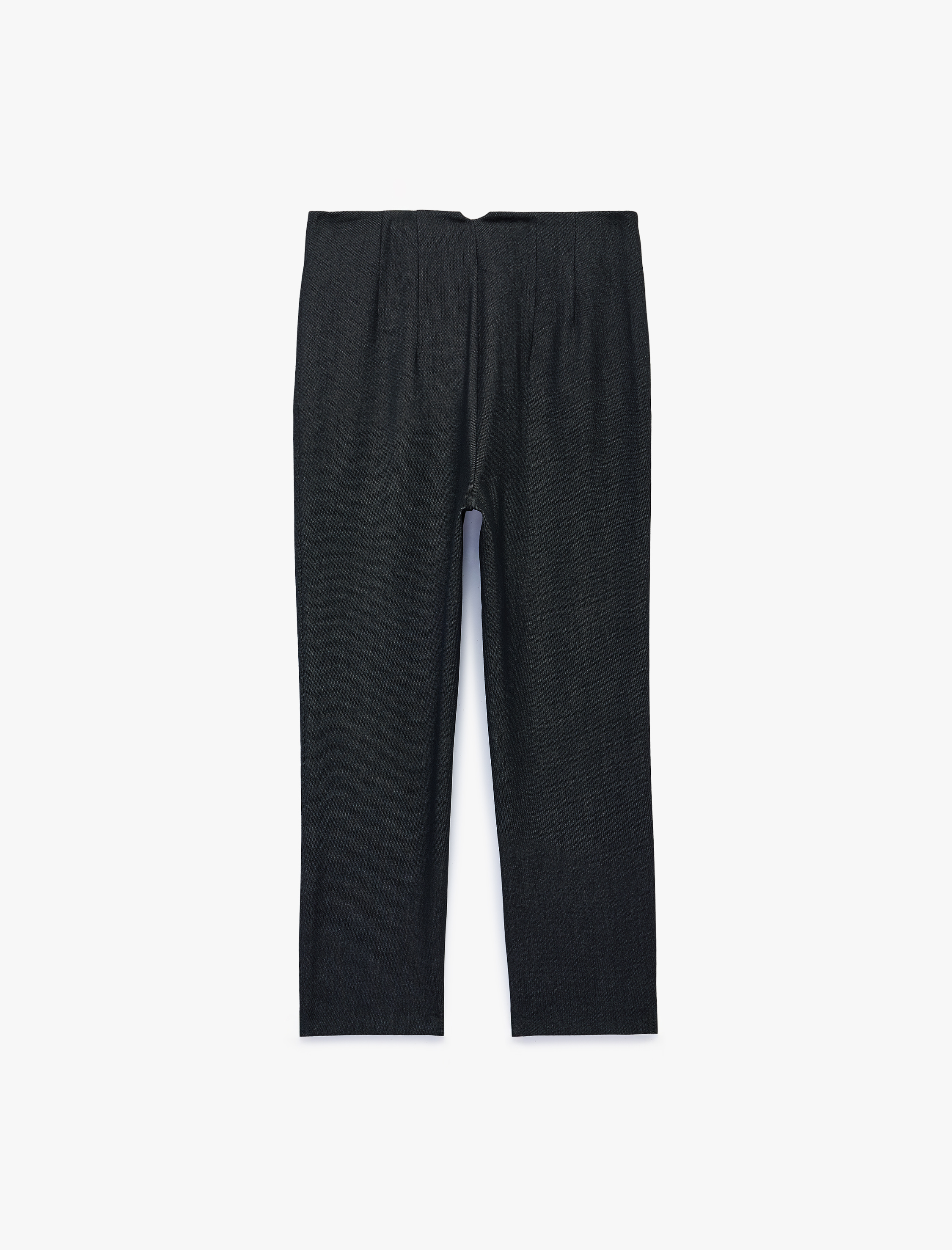   Slim Fit Düz Kısa Paça Cigarette Pantolon