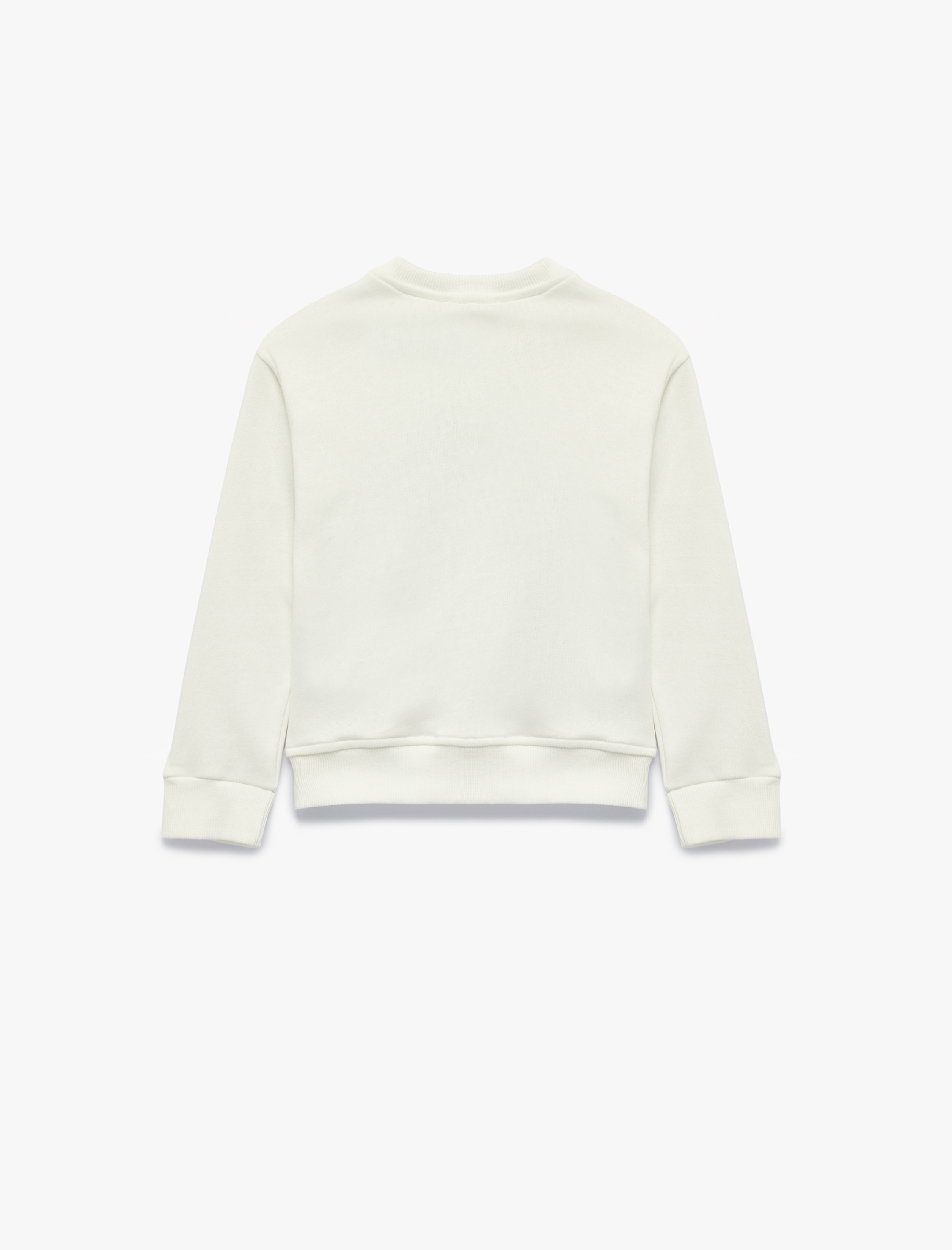  Kız Çocuk Bisiklet Yaka Uzun Kollu Baskılı Sweatshirt