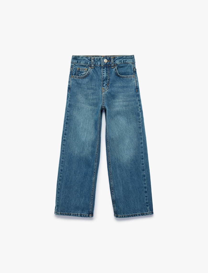 Koton Pamuklu Mom Fit Denim Pantolon