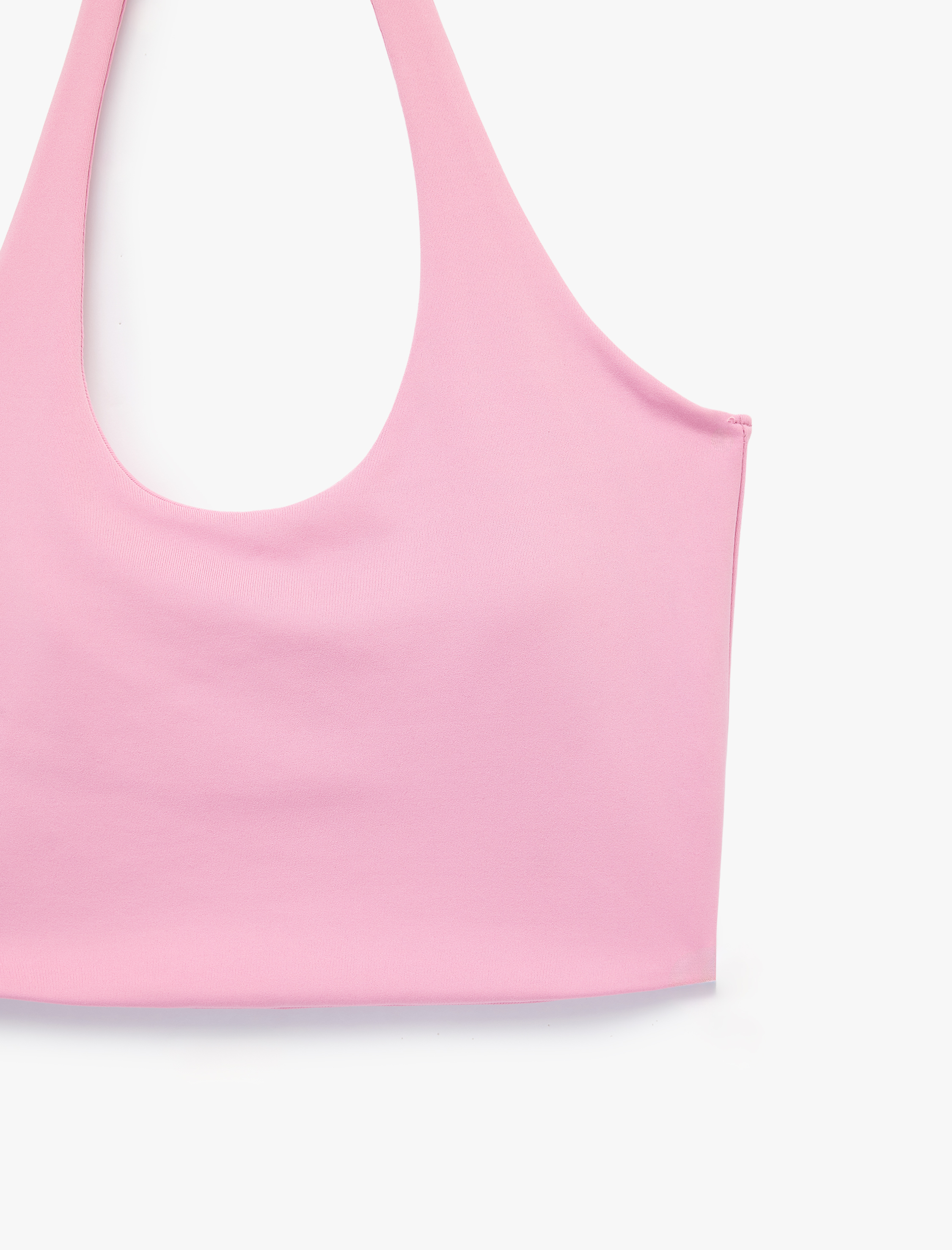   Slim Fit Kaplı İnterlok Halter Yaka Spor Atlet