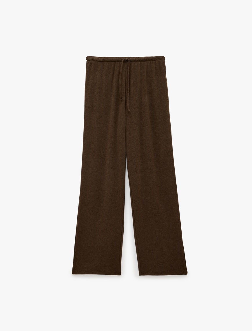 Koton Kadın Rahat Kalıp Geniş Paça Beli Bağcıklı Pantolon